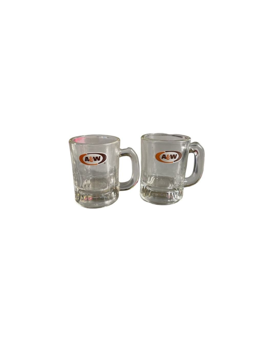 Vintage A&W Clear Glass Mini Mugs One Size